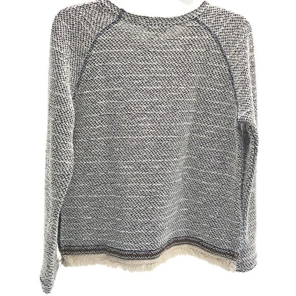 Lottie Tweed Crochet Pattern with Fringes at the bottom hem Sweater, Sz 12/14 - Picture 2 of 9